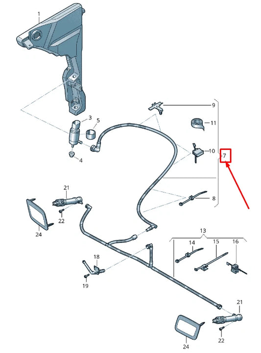 NEW AUDI A8 4N HEADLIGHT WASHER PIPE 4N0955667