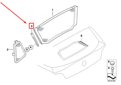 NEW BMW Z4 E85 LEFT CENTER WIND DEFLECTOR BRACKET 54347117749 7117749 ORIGINAL