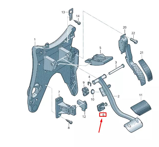 NEW VW TOUAREG 7P MK2 BRAKE PEDAL MAGNET 7P0723568