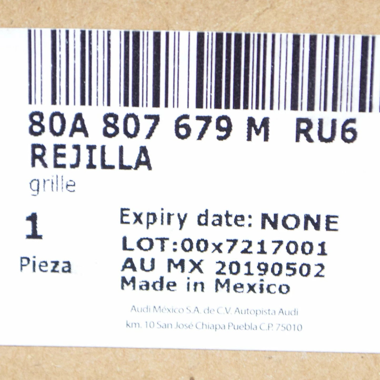 NEW AUDI Q5 FY 80A FRONT BUMPER LEFT SIDE GRILLE 80A807679MRU6