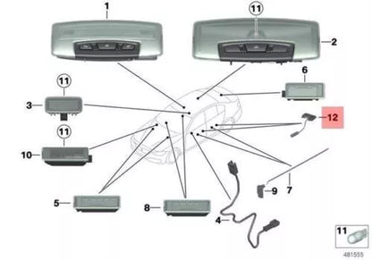 NEW BMW F20 F20N F21 F21N F22 DOOR HANDLE LIGHTING LEFT 7277447 63177277447