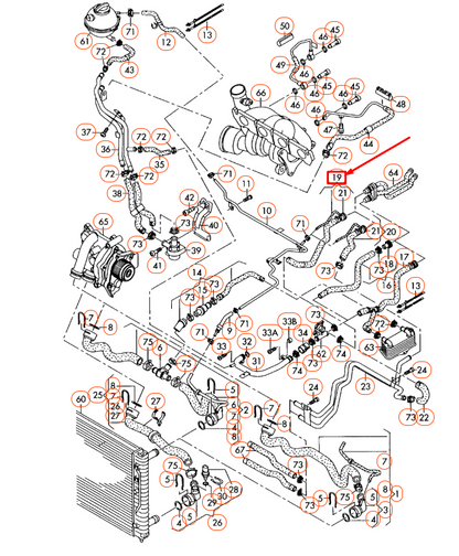 NEW AUDI A3 8P HVAC HEATER HOSE 1K0122157HE ORIGINAL