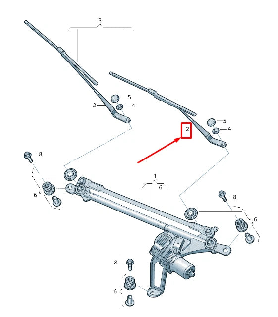 NEW AUDI A8 4N FRONT LEFT WIPER ARM RHD 4N2955407D 1P9 4N2955407D1P9
