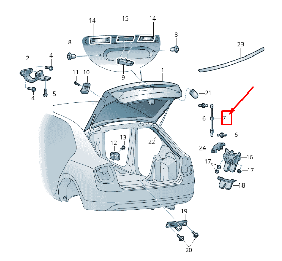 new skoda rapid nh rear tailgate gas strut 5ja827550g original