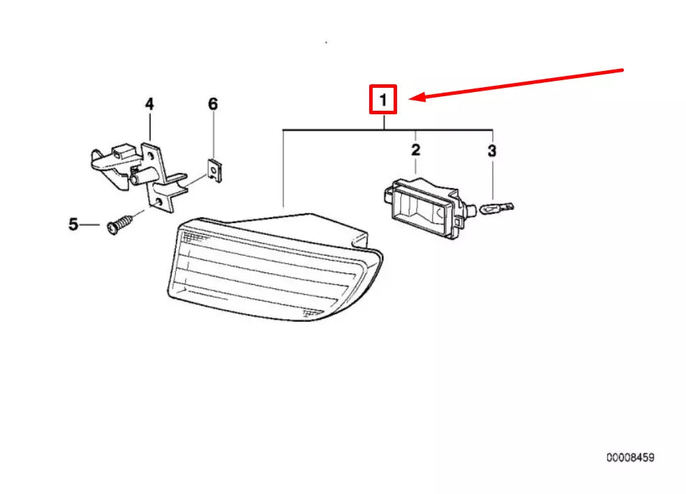 NEW BMW 7 E38 FRONT LEFT FOG LIGHT 8352023 63178352023 ORIGINAL