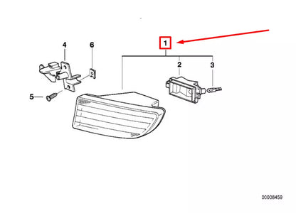 NEW BMW 7 E38 FRONT LEFT FOG LIGHT 8352023 63178352023 ORIGINAL