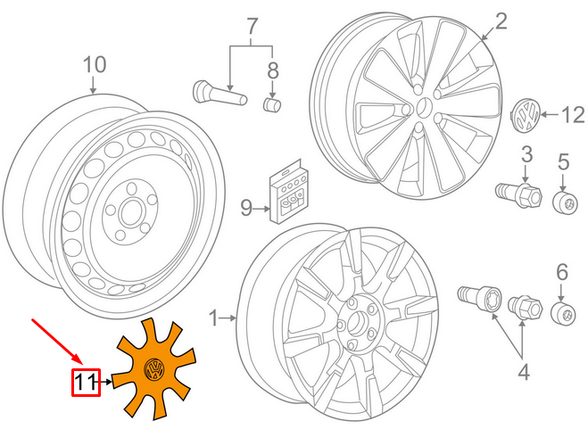 new vw beetle a5 wheel cover hub cap 5c0601149cqzq original