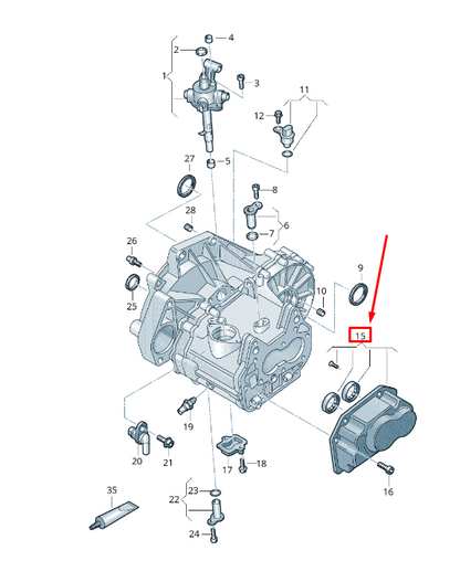 new vw golf vi 5k mk6 gearbox cover 02u301201g original