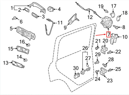 NEW VW TIGUAN 5N REAR LEFT DOOR LOCK 3C4839015B ORIGINAL
