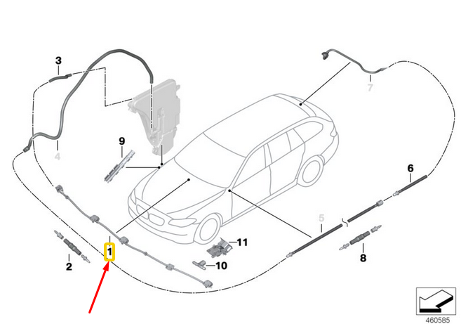 new bmw x6 e71 front window washing system nozzle array 61667275175 original
