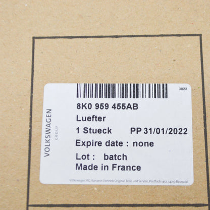 NEW AUDI A6 C7 LEFT RADIATOR FAN 8K0959455AB ORIGINAL