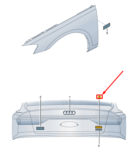 new audi q4 e-tron rear bootlid badge 89a853744et94 original