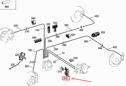 new mercedes-benz e w212 brake line bracket a2124760236 original