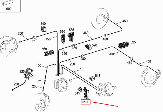 new mercedes-benz e w212 brake line bracket a2124760236 original