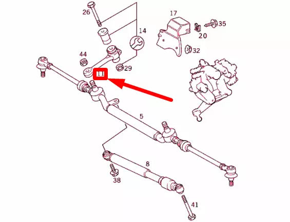 NEW MB SLK R170 STEERING LINKAGE INTERMEDIATE LEVER A2024600219 ORIGINAL