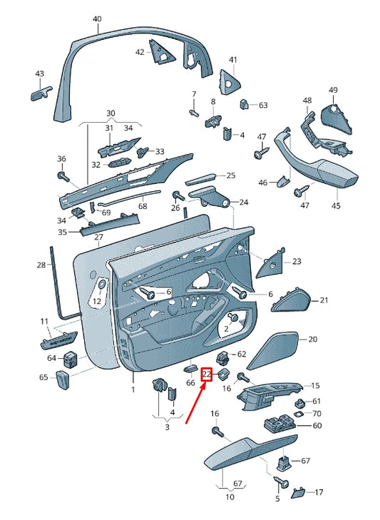 NEW AUDI A8 4H FRONT LEFT DOOR WINDOW SWITCH BEZEL 4H08675856PS