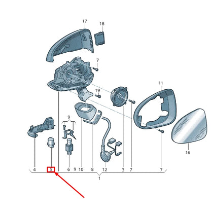 NEW VW TOUAREG 7P MK2 FRONT LEFT WING MIRROR ENTRY LIGHTING 7P6945291