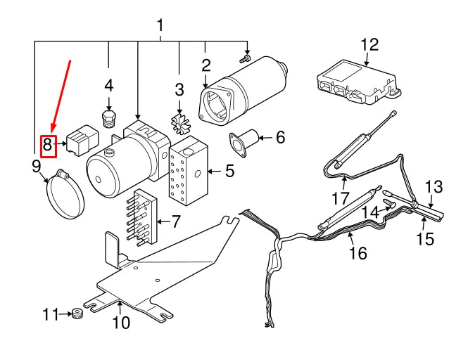 NEW AUDI A4 CABRIO B7 CONVERTIBLE TOP RELAY 8H0951253