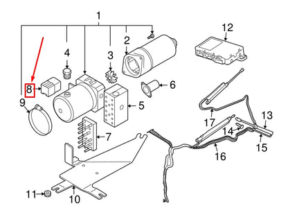 NEW AUDI A4 CABRIO B7 CONVERTIBLE TOP RELAY 8H0951253