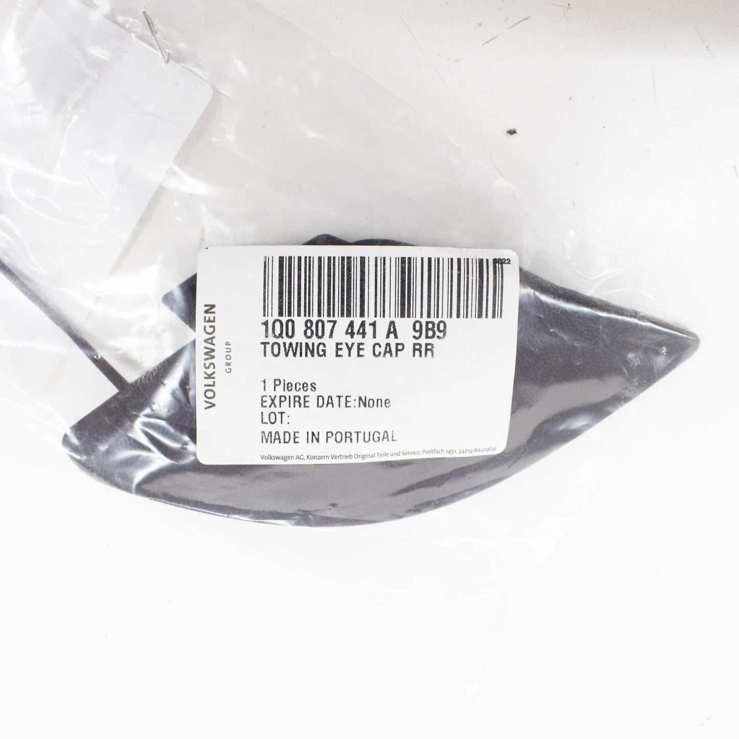 NEW VOLKSWAGEN EOS REAR BUMPER TOW HOOK EYE COVER 1Q0807441A9B9