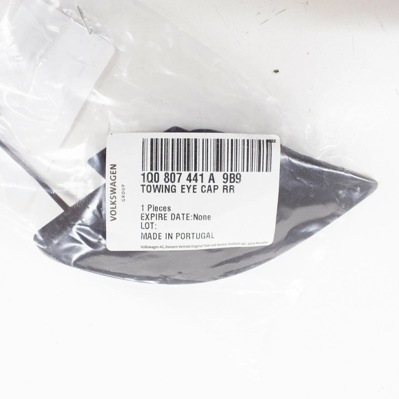 NEW VOLKSWAGEN EOS REAR BUMPER TOW HOOK EYE COVER 1Q0807441A9B9