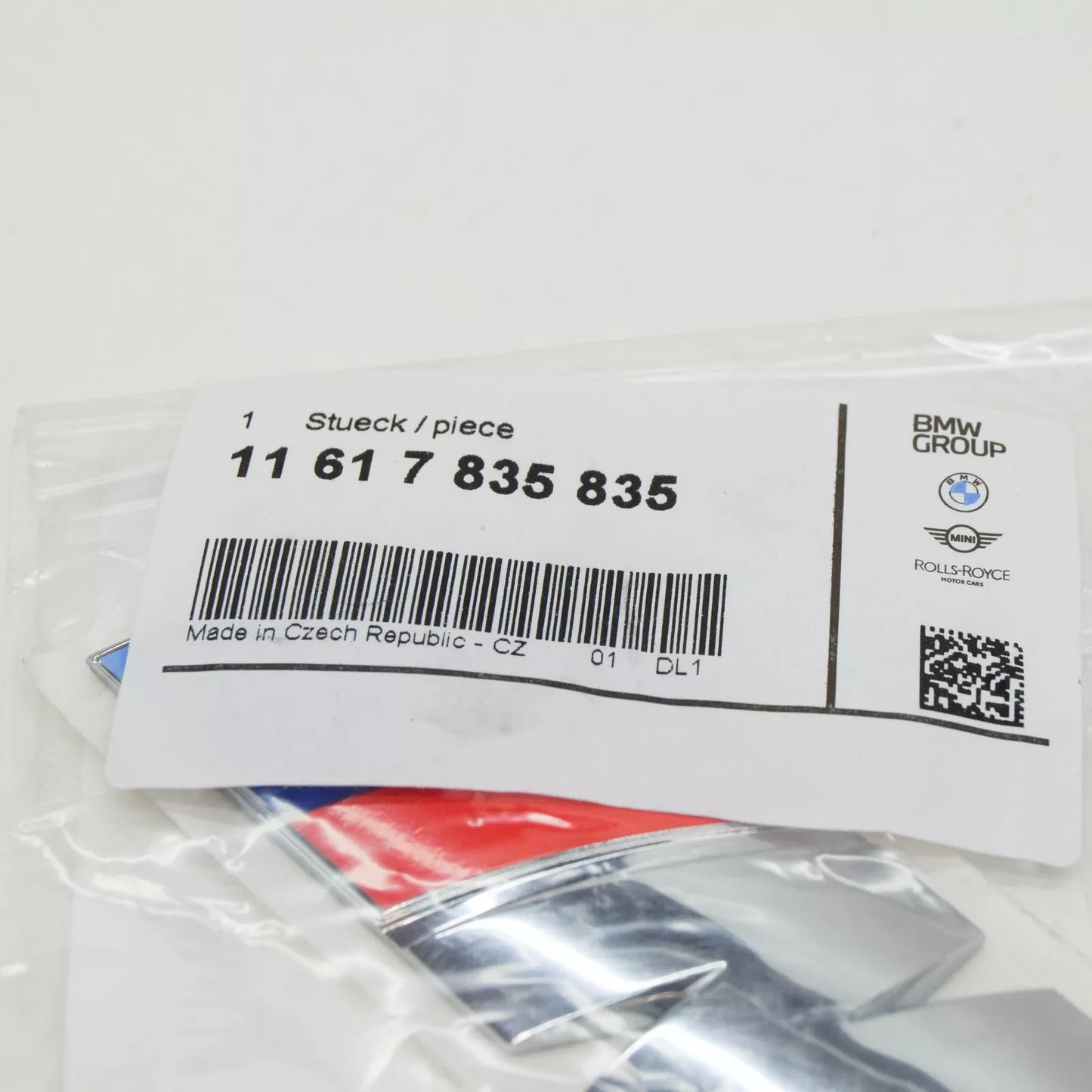 NEW BMW 5 E60 ENGINE COVER M EMBLEM BADGE 11617835835 ORIGINAL