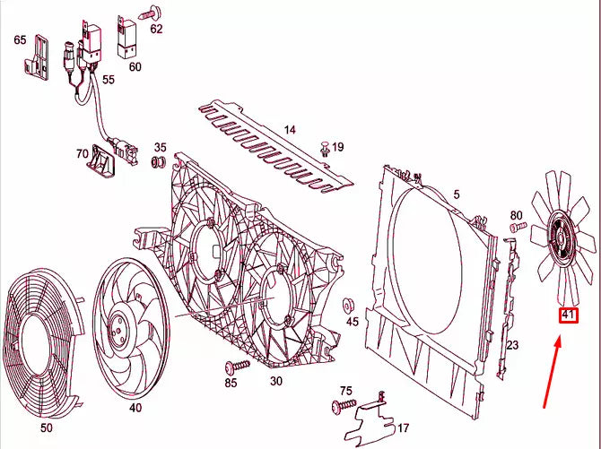 NEW MERCEDES-BENZ VITO W639 RADIATOR FAN A0002007323 ORIGINAL