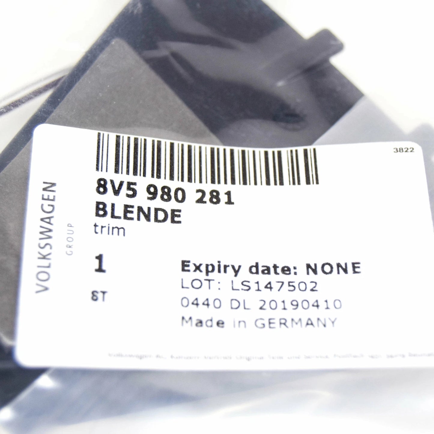 NEW AUDI A3 8V INTERIOR REAR VIEW MIRROR COVER 8V5980281 ORIGINAL