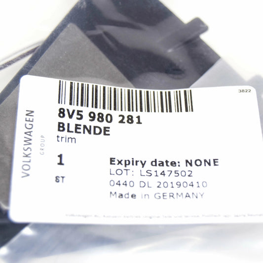 NEW AUDI A3 8V INTERIOR REAR VIEW MIRROR COVER 8V5980281 ORIGINAL