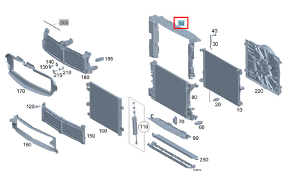 new mercedes-benz gla h247 radiator air duct segment a2475051200 original