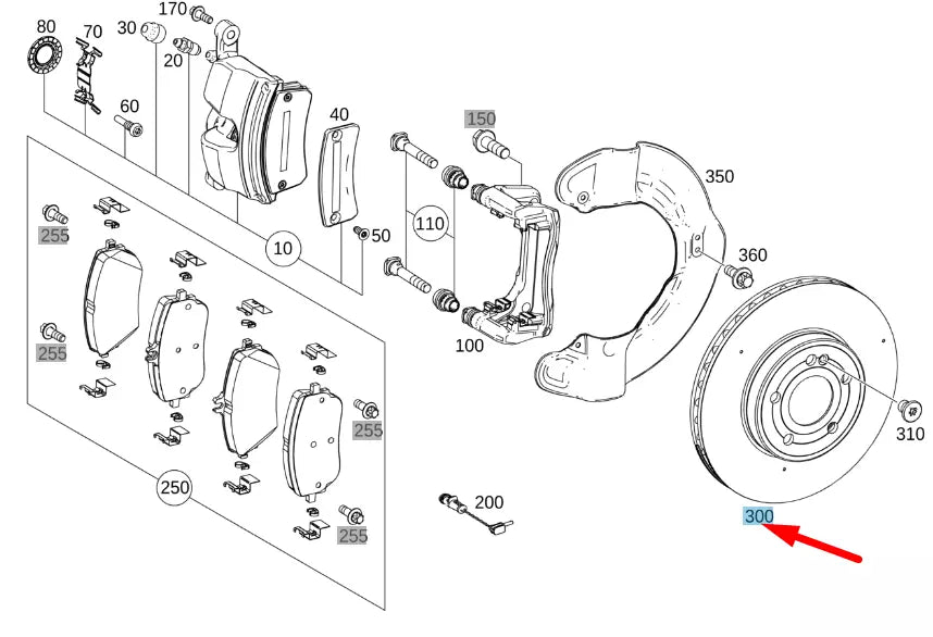 NEW MERCEDES-BENZ CLA C118 AMG FRONT LEFT BRAKE DISC A1774211000 ORIGINAL