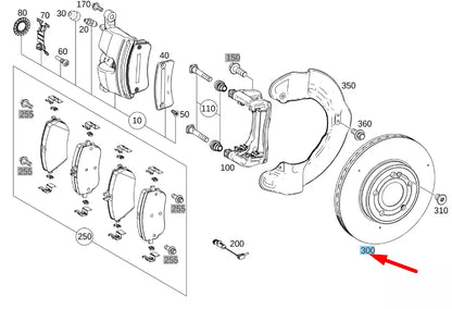 NEW MERCEDES-BENZ CLA C118 AMG FRONT LEFT BRAKE DISC A1774211000 ORIGINAL