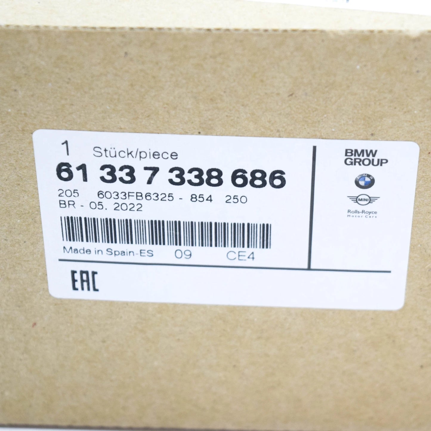 NEW BMW 2 ACTIVE TOURER F45 LOW HORN SIGNAL 61337338686 ORIGINAL