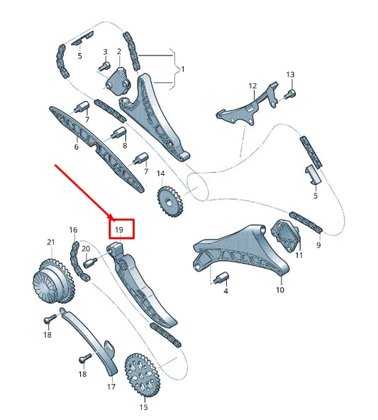 NEW AUDI Q8 4MN ENGINE TIMING CHAIN TENSIONER 06M109507F ORIGINAL