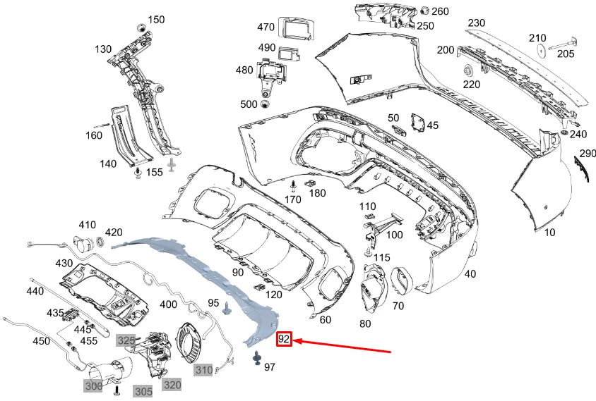 NEW MERCEDES-BENZ GLB X247 REAR-END FLOOR COVER A2476900103 ORIGINAL