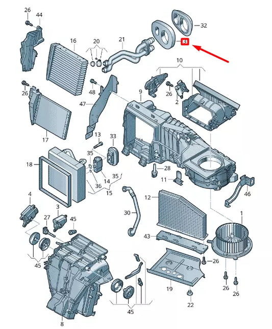 NEW VOLKSWAGEN CADDY 2K MK3 EXPANSION VALVE SEAL 1K0820061