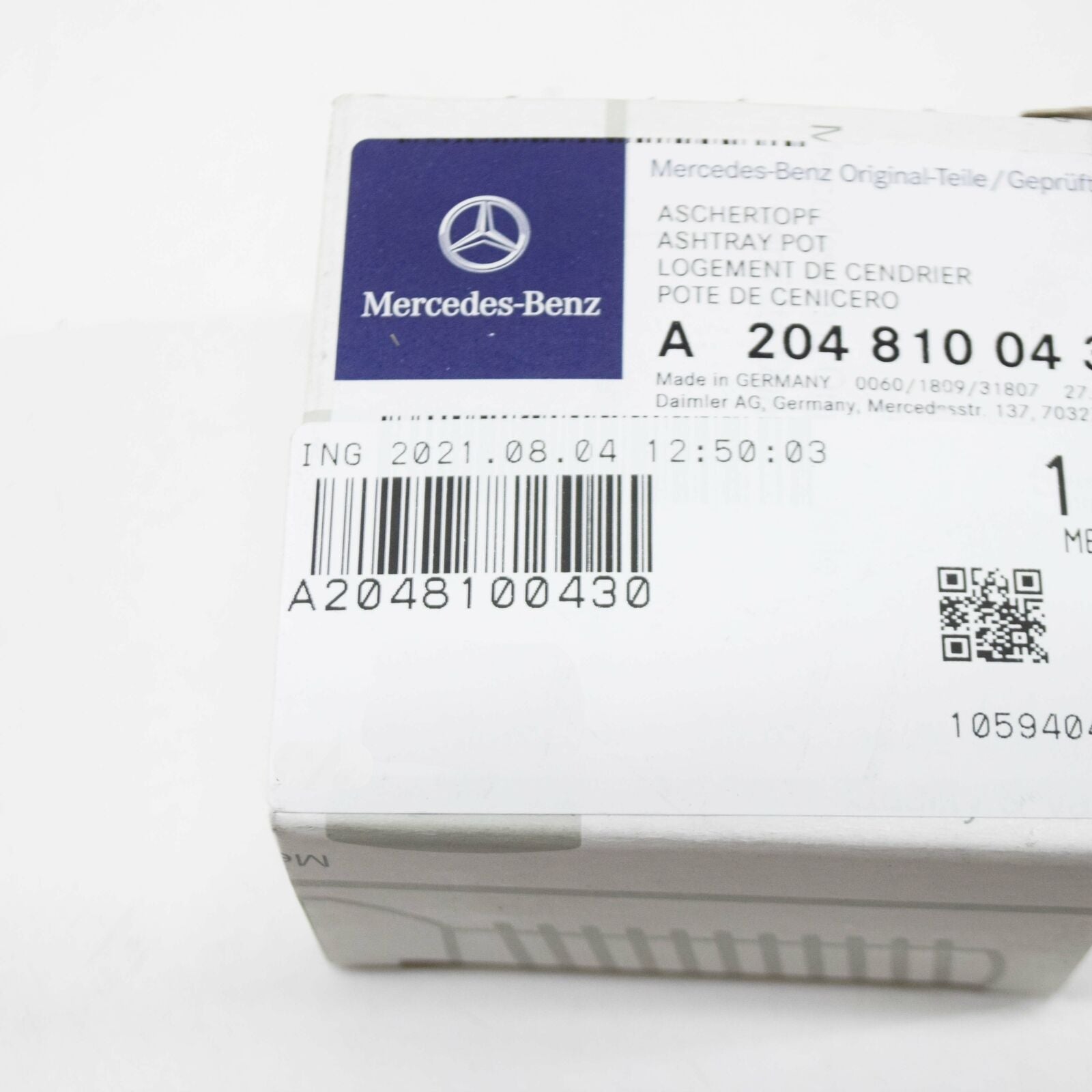 NEW MERCEDES-BENZ GLK-CLASS X204 ASHTRAY POT A2048100430 ORIGINAL