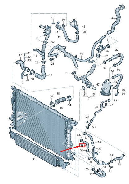 NEW AUDI RSQ3 8U ENGINE COOLANT HOSE 8U0121096