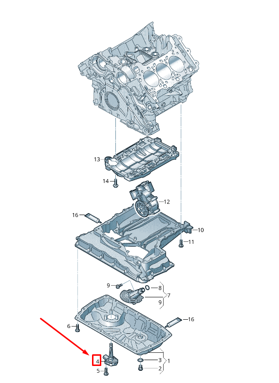 new audi q7 4m engine oil level sensor 06m907660a original