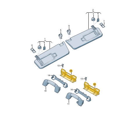new volkswagen arteon 3h7 bracket for grab handle 3g8858687a original