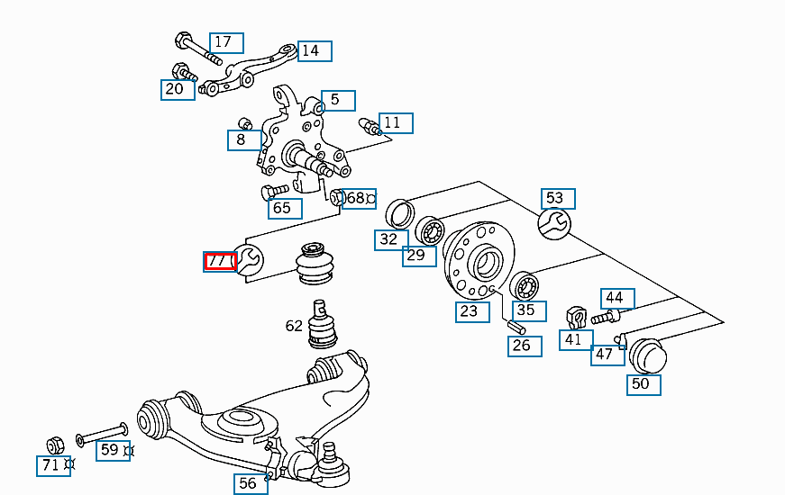 NEW MB SL R129 FRONT CONTROL ARM BALL JOINT BOOT KIT A2013300085 ORIGINAL