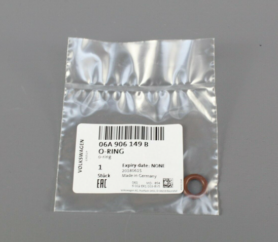 new volkswagen arteon 3h7 tfsi injector lower o-ring seal 06a906149b original
