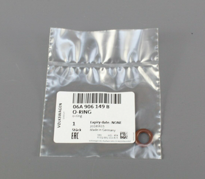 new volkswagen arteon 3h7 tfsi injector lower o-ring seal 06a906149b original