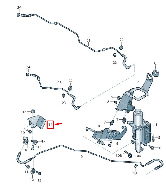 NEW VW TOUAREG 7P MK2 HYDRAULICS CONTROL PIPE LINE BRACKET 7P0142231H