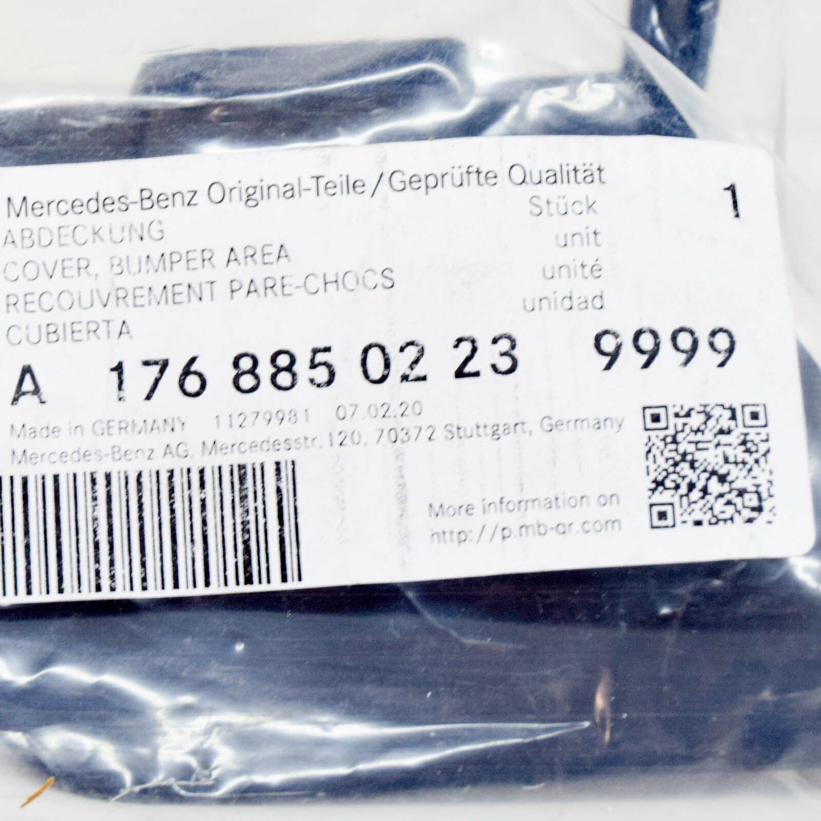 NEW MB A W176 RIGHT HEADLIGHT WASHER COVER CAP A17688502239999 ORIGINAL