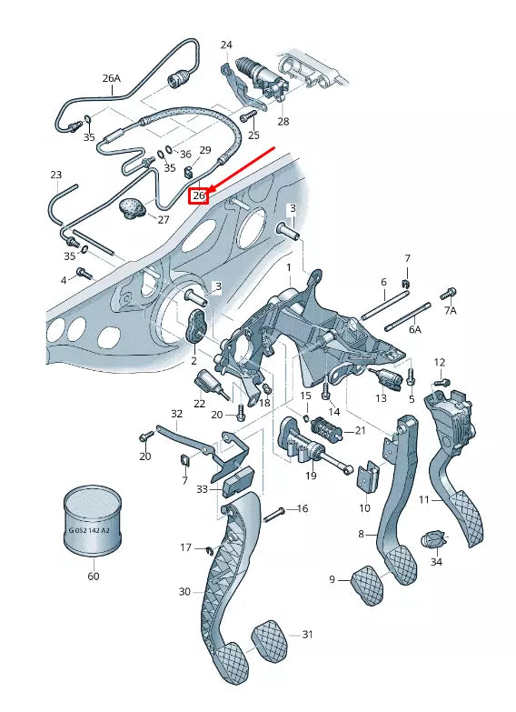 NEW AUDI A6 C6 CLUTCH HYDRAULIC PIPE LHD 4F1721465M
