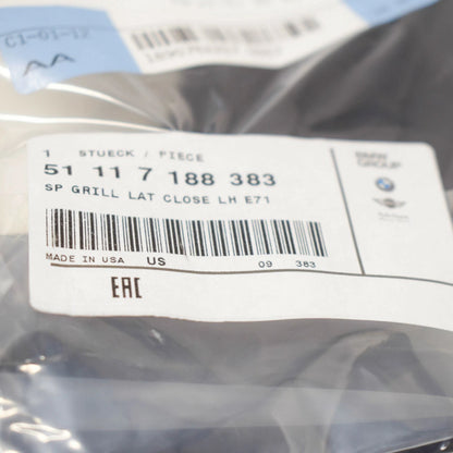 NEW BMW X6 E71 FRONT LEFT CLOSED GRILLE 51117188383 7188383