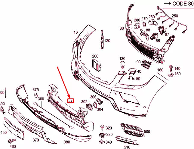 NEW MB GLE W166 FRONT BUMPER CENTRAL IMPACT ABSORBER A2928850837 ORIGINAL