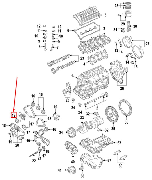 NEW AUDI A5 8T RIGHT UPPER TIMING CHAIN TENSIONER 079109218AA