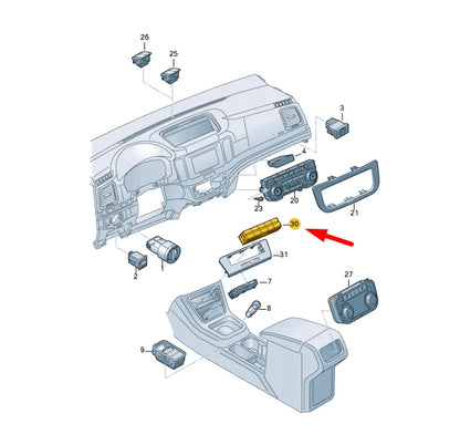 NEW VW SHARAN 7N PUSH BUTTOM CONTROL PANEL LHD 7N1927137PXSH ORIGINAL